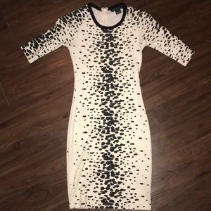 French Connection- Sz 2 spotted fit dress
